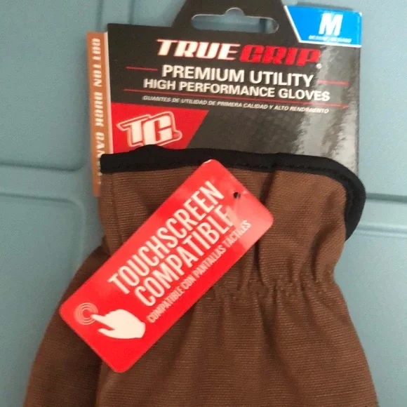 Durable Brown and Black Utility Gloves with Reinforced Grip - Picture 5 of 5